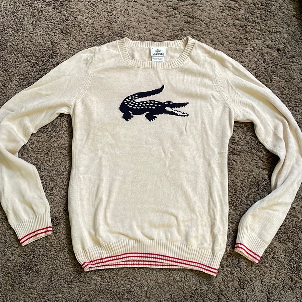 Lacoste cotton crewneck sweater